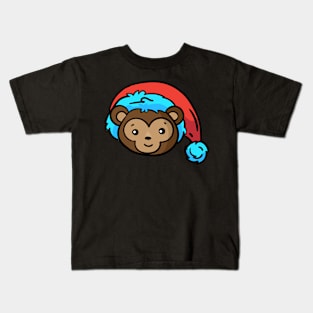 Christmas Jungle Face Monkey Kids T-Shirt